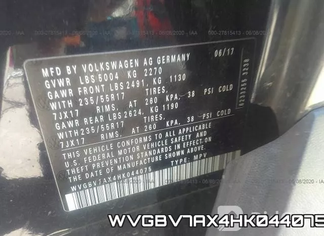 WVGBV7AX4HK044075 фото 10