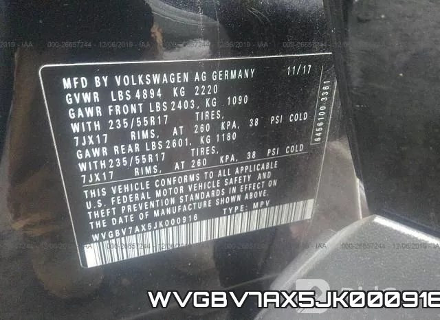 WVGBV7AX5JK000916 фото 10