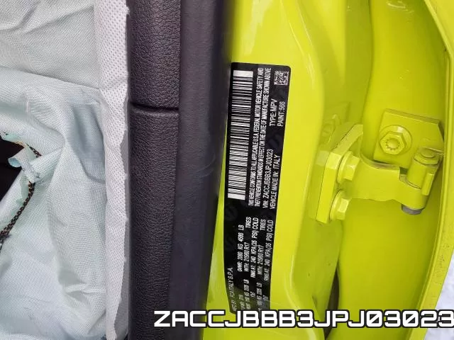 ZACCJBBB3JPJ03023 фото 2