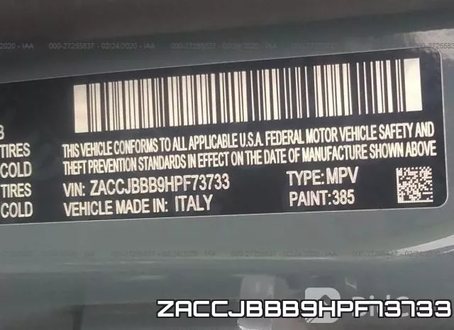 ZACCJBBB9HPF73733 фото 10
