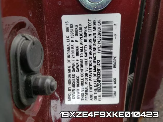 19XZE4F9XKE010423 фото 2