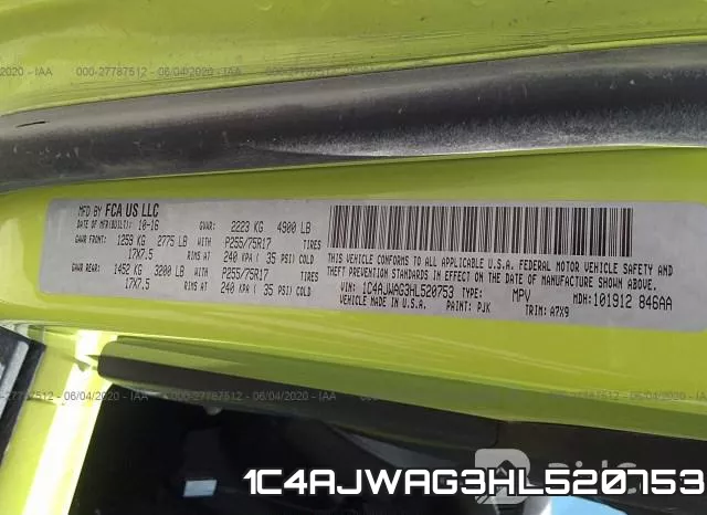 1C4AJWAG3HL520753 фото 10