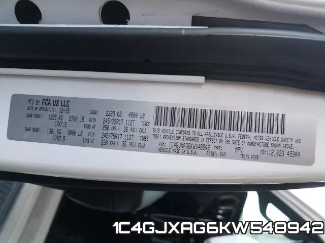 1C4GJXAG6KW548942 фото 2