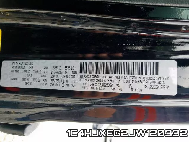 1C4HJXEG2JW120332 фото 2