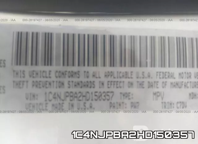1C4NJPBA2HD150357 фото 10