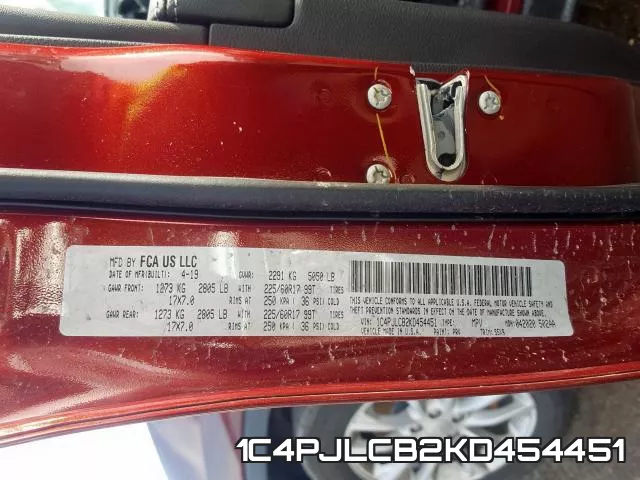 1C4PJLCB2KD454451 фото 2