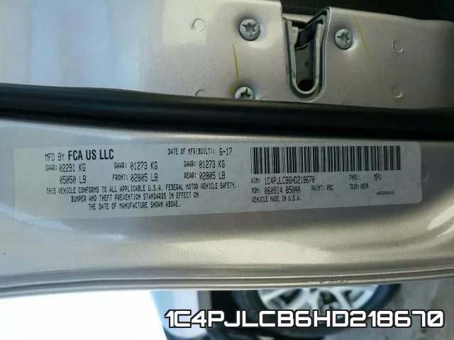 1C4PJLCB6HD218670 фото 2