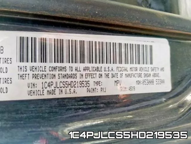 1C4PJLCS5HD219535 фото 2