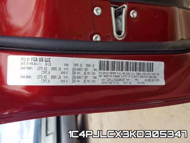 1C4PJLCX3KD305347 фото 2