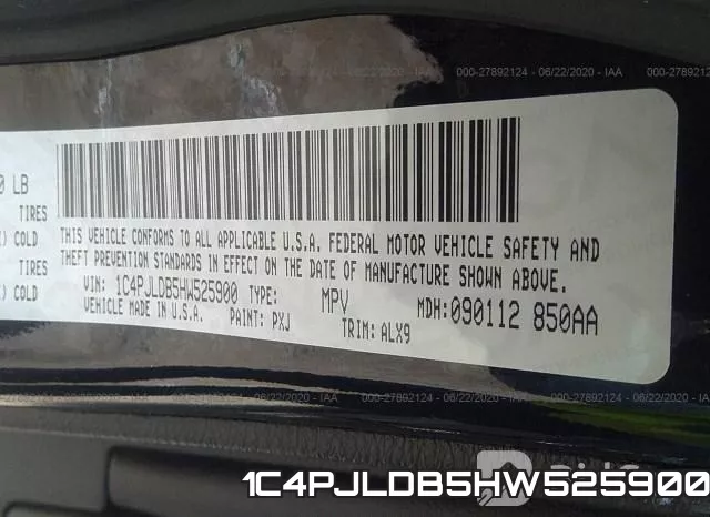 1C4PJLDB5HW525900 фото 10