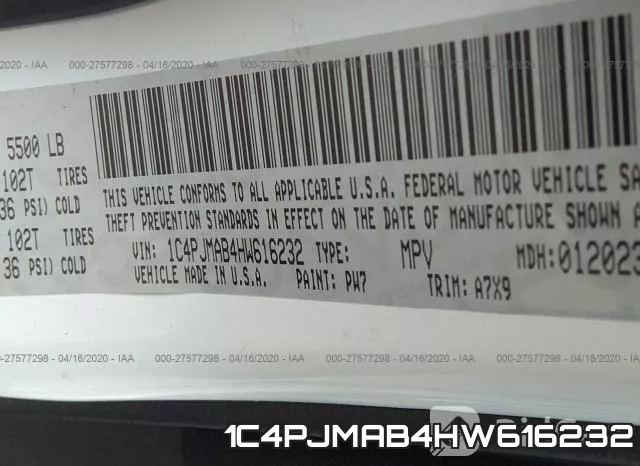 1C4PJMAB4HW616232 фото 10