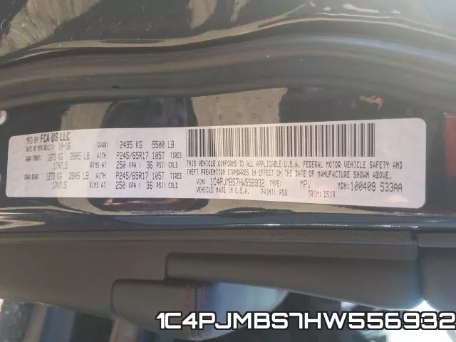 1C4PJMBS7HW556932 фото 2