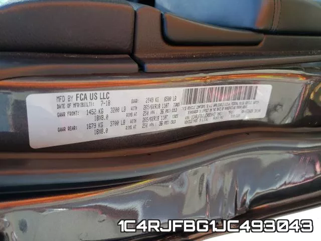1C4RJFBG1JC493043 фото 2