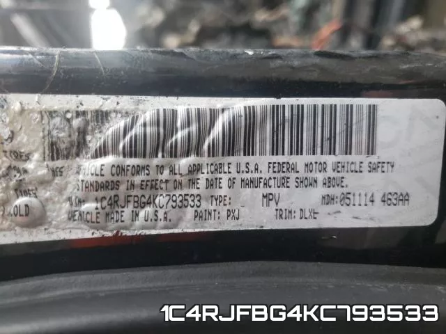 1C4RJFBG4KC793533 фото 2