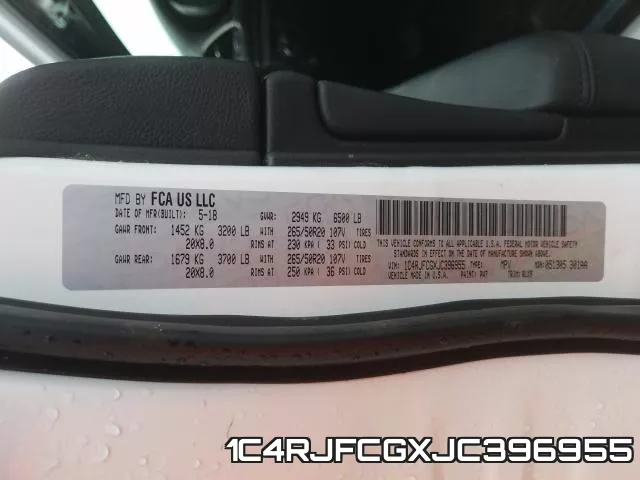 1C4RJFCGXJC396955 фото 2