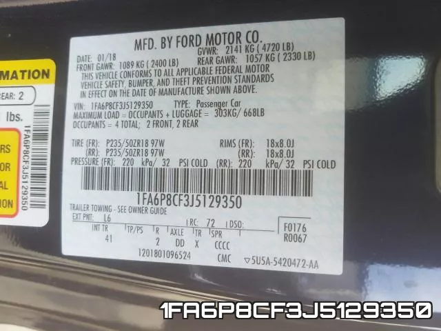 1FA6P8CF3J5129350 фото 2