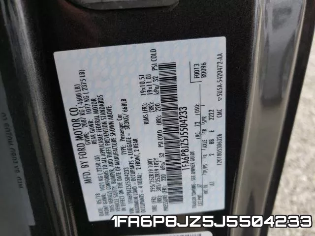 1FA6P8JZ5J5504233 фото 2