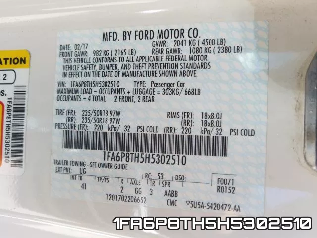 1FA6P8TH5H5302510 фото 2
