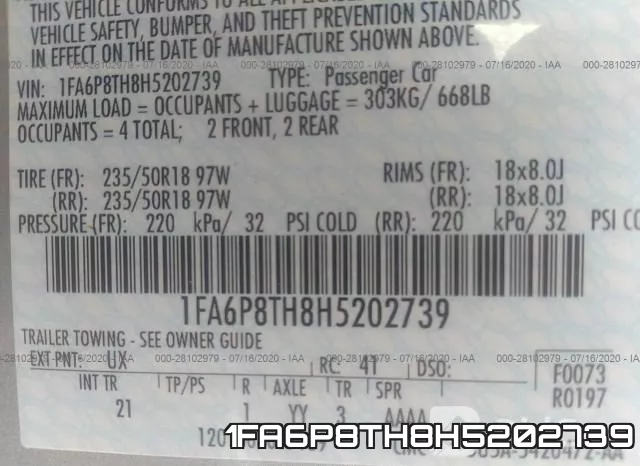 1FA6P8TH8H5202739 фото 10