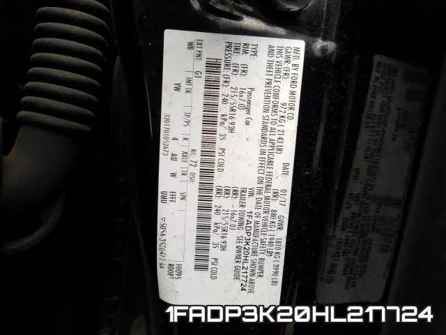 1FADP3K20HL217724 фото 2