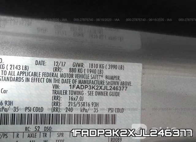 1FADP3K2XJL246377 фото 10