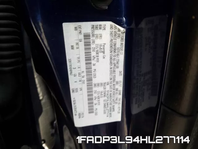 1FADP3L94HL277114 фото 2