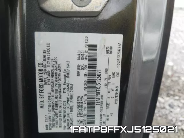1FATP8FFXJ5125021 фото 2