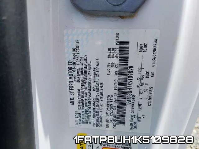 1FATP8UH1K5109828 фото 2