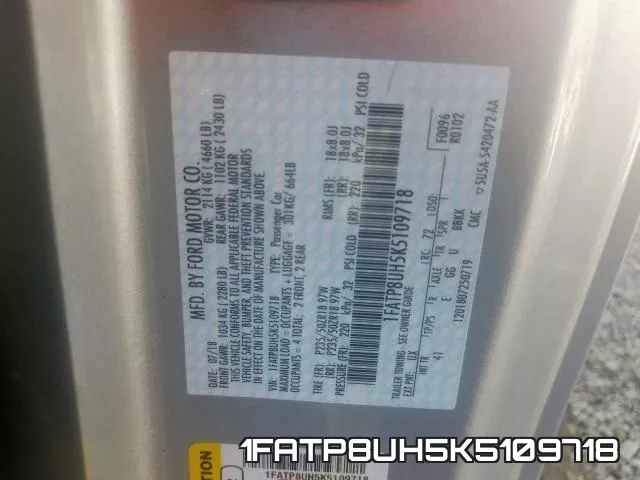 1FATP8UH5K5109718 фото 2