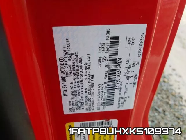1FATP8UHXK5109374 фото 2