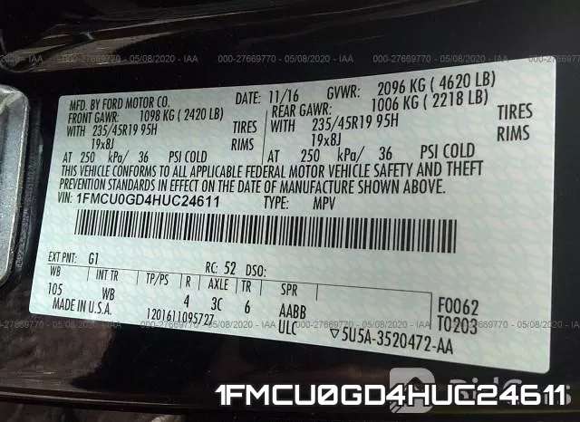 1FMCU0GD4HUC24611 фото 10