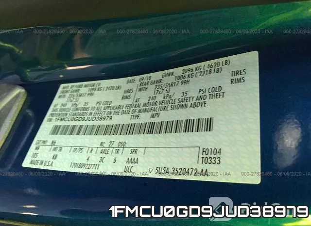 1FMCU0GD9JUD38979 фото 10