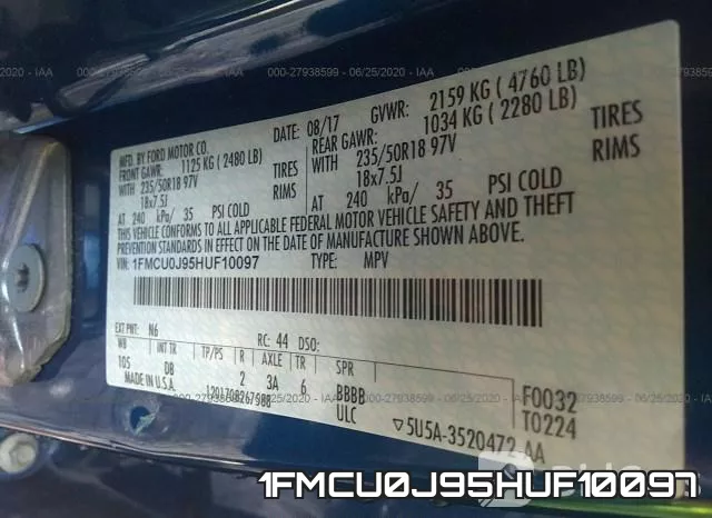 1FMCU0J95HUF10097 фото 10