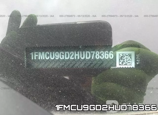 1FMCU9GD2HUD78366 фото 10
