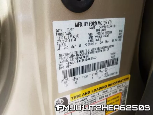 1FMJU1JT2HEA62503 фото 2