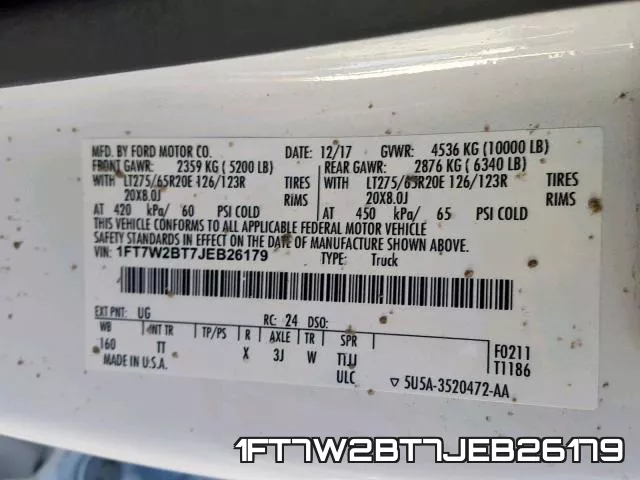 1FT7W2BT7JEB26179 фото 2