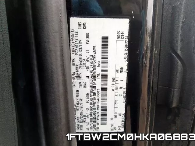 1FTBW2CM0HKA06883 фото 2