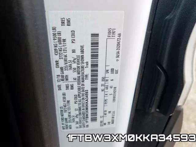 1FTBW3XM0KKA34593 фото 2