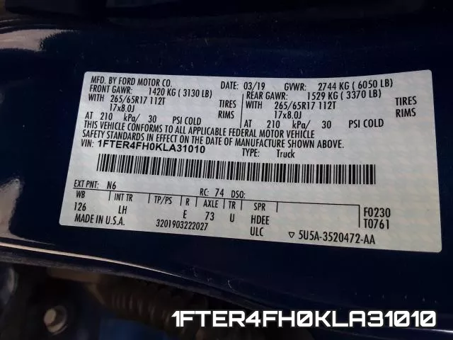 1FTER4FH0KLA31010 фото 2
