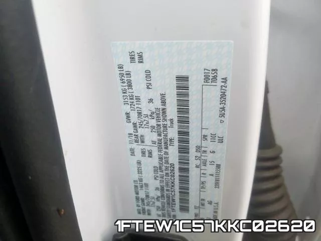 1FTEW1C57KKC02620 фото 2