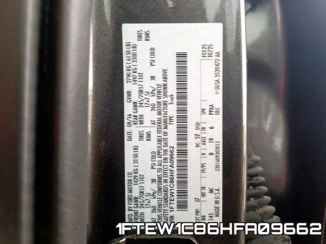 1FTEW1C86HFA09662 фото 2