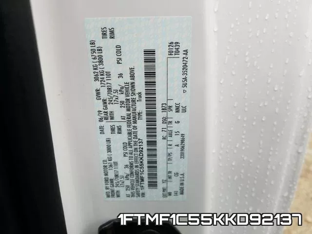 1FTMF1C55KKD92137 фото 2