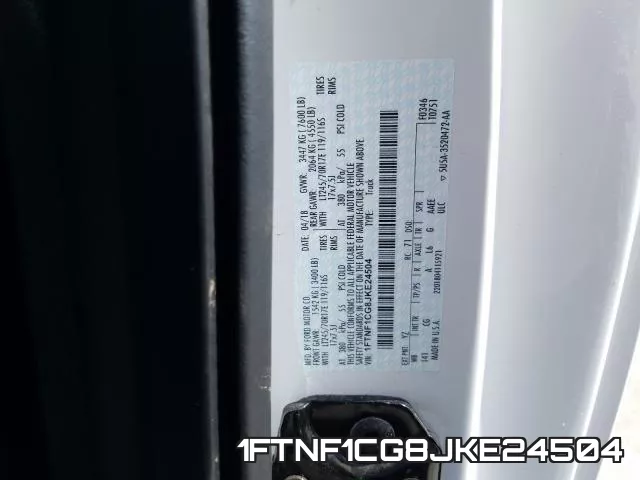 1FTNF1CG8JKE24504 фото 2
