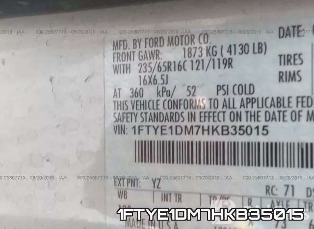 1FTYE1DM7HKB35015 фото 10