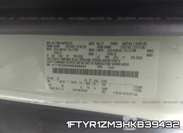 1FTYR1ZM3HKB39432 фото 10