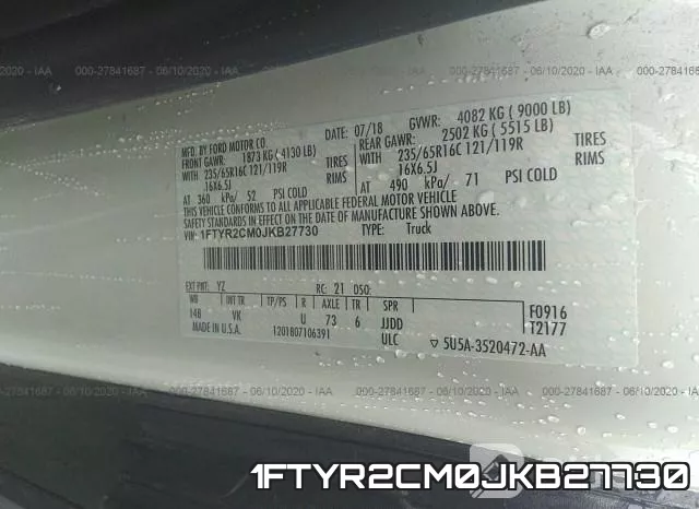 1FTYR2CM0JKB27730 фото 10