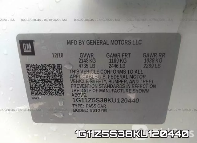 1G11Z5S38KU120440 фото 10