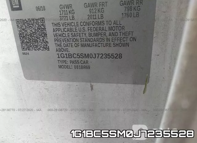 1G1BC5SM0J7235528 фото 10