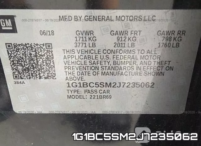 1G1BC5SM2J7235062 фото 10
