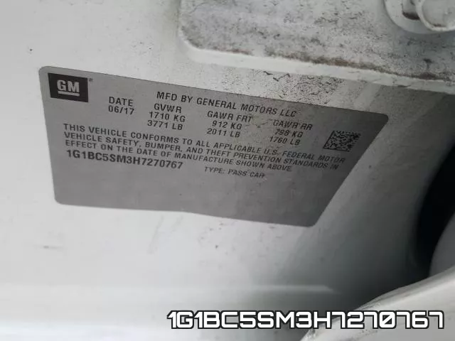 1G1BC5SM3H7270767 фото 2